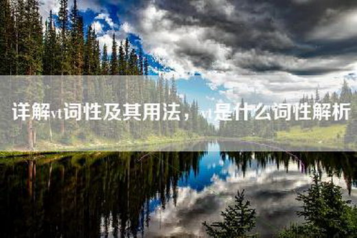 详解vt词性及其用法，vt是什么词性解析