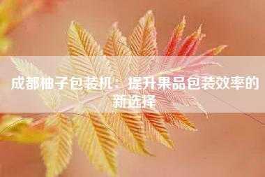 成都柚子包装机：提升果品包装效率的新选择