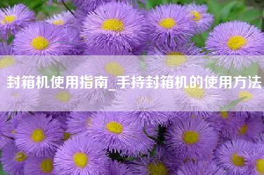 封箱机使用指南_手持封箱机的使用方法