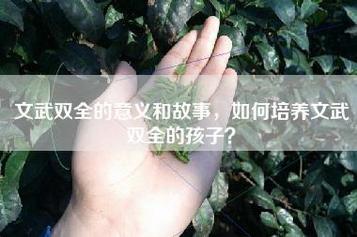 文武双全的意义和故事，如何培养文武双全的孩子？