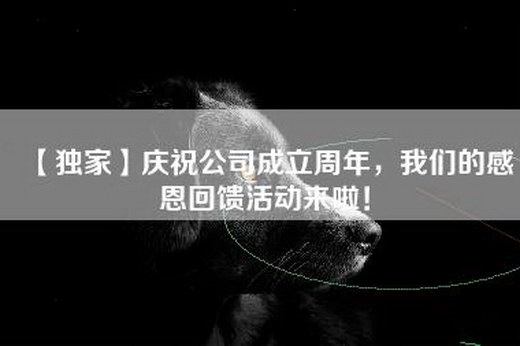 【独家】庆祝公司成立周年，我们的感恩回馈活动来啦！