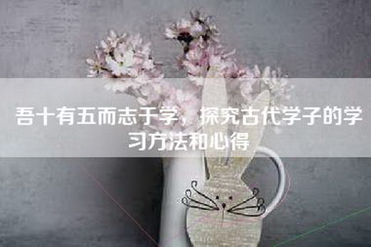 吾十有五而志于学，探究古代学子的学习方法和心得