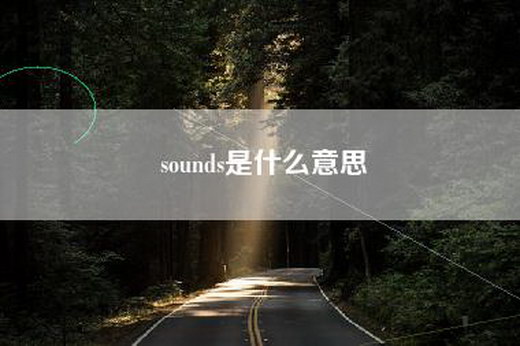 sounds是什么意思