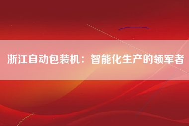 浙江自动包装机：智能化生产的领军者