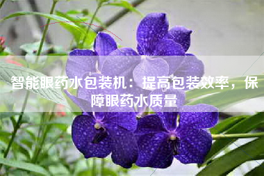 智能眼药水包装机：提高包装效率，保障眼药水质量