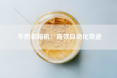 牛奶装箱机：高效自动化奇迹