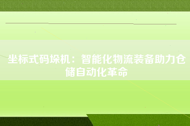 坐标式码垛机：智能化物流装备助力仓储自动化革命